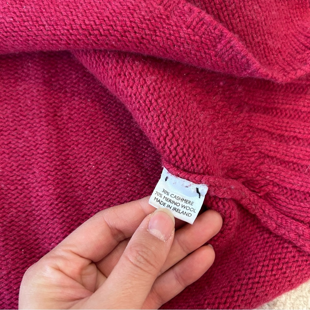 Peruvian Connection Wool/Cashmere Raspberry Crewn… - image 5